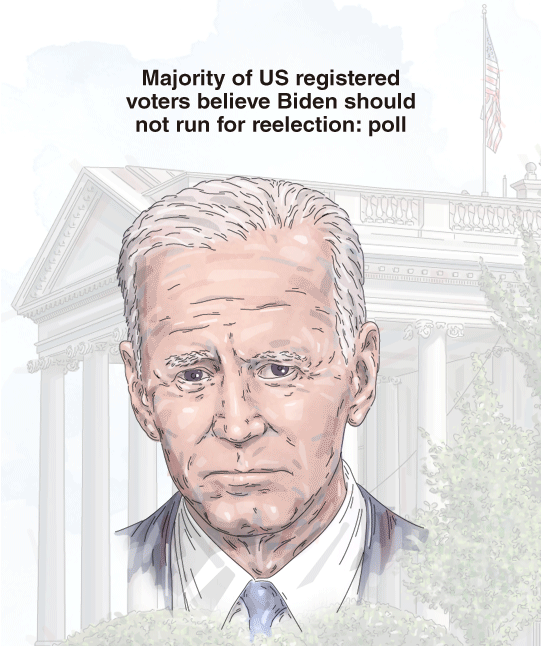 [Graphic News] Majority of US registered voters believe Biden should not run for reelection: poll