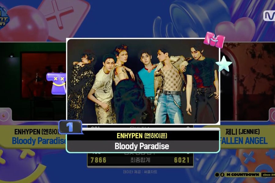 Watch: ENHYPEN Takes 7th Win And Triple Crown For “Bloody Paradise” On “M Countdown”; Performances By EVAN, &TEAM, And More