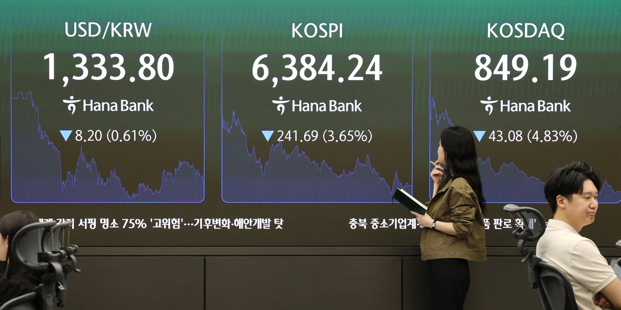 Seoul shares plunge over 3 pct on tech sell-off amid Mideast, inflation woes